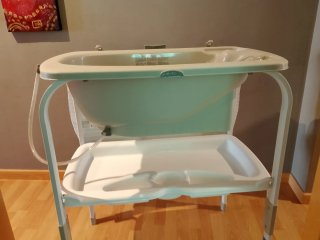 Lote: Cuna,bañera y mochila bebe
