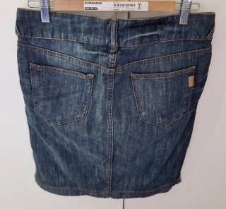 Falda vaquera midi MANGO efecto desgastado talla38