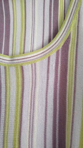 Top de rayas verde y morado