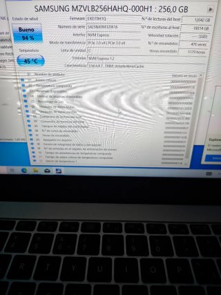 SSD Samsung NVMe 256GB