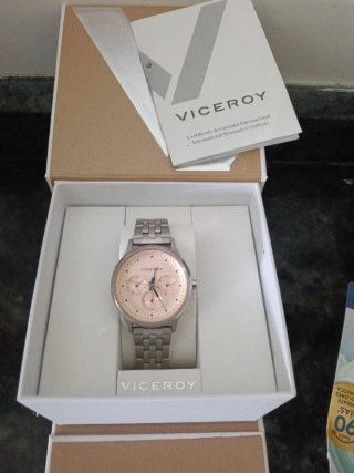 Reloj Viceroy esfera rosa y plateado