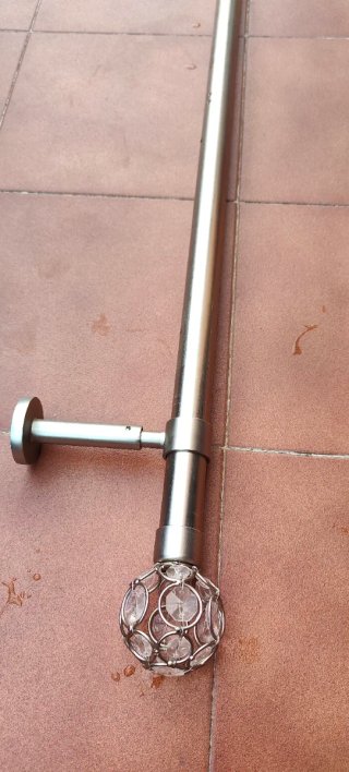 Barra cortina 2.5m color cromo brillante