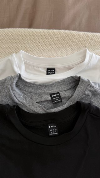 Lote 3 Camisetas Manga Corta Shein