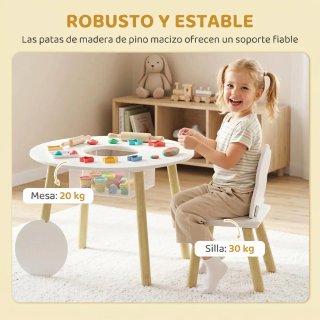 Mesa Infantil con 2 Sillas y Bolsa