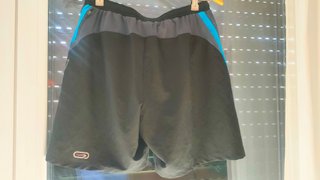 Pantalón corto running Kalenji hombre negro