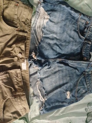 Pack 2 Pantalones Cortos Vaqueros y Marrones