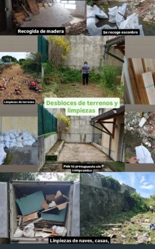 Mudanzas, retirada de escombros y limpiezas