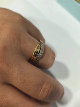 Anillo Vintage Oro 18K Diamantes