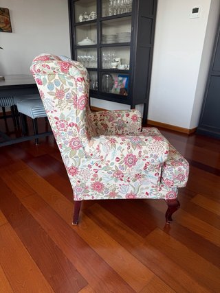 Poltrona reclinabile floreale vintage