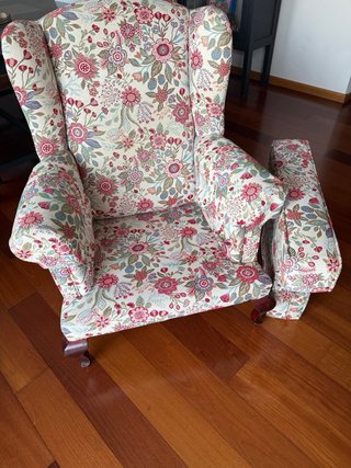 Poltrona reclinabile floreale vintage