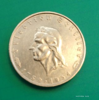 Moneda  conmemorativa Friedrich Schiller 1759-1959