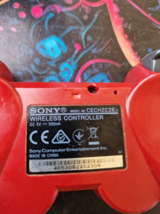 Mando PlayStation 3 (PS3) Negro y Rojo