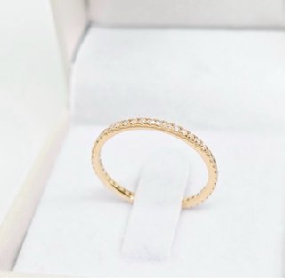 Anillo Oro 14k con Diamantes Naturales 0.38ct