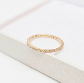 Anillo Oro 14k con Diamantes Naturales 0.38ct