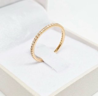Anillo Oro 14k con Diamantes Naturales 0.38ct
