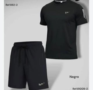 Conjunto Nike camiseta y pantalón corto negro