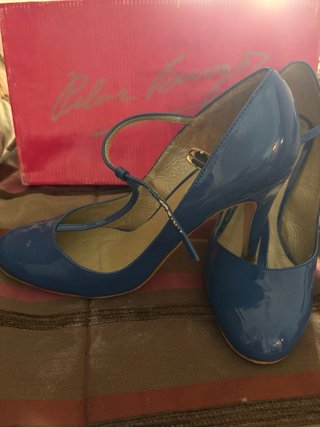 Zapatos de Salón Charol Azul Talla 37