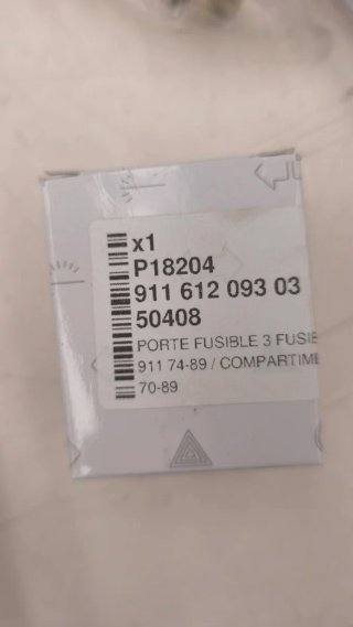Portafusibles Cerámica 3 Polos P18204 para porsche