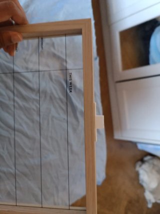 Tablero Organizador Semanal Madera y Cristal