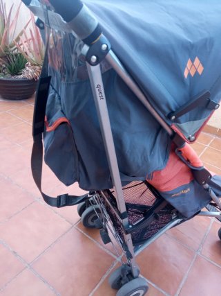 Silla de paseo Maclaren naranja y gris