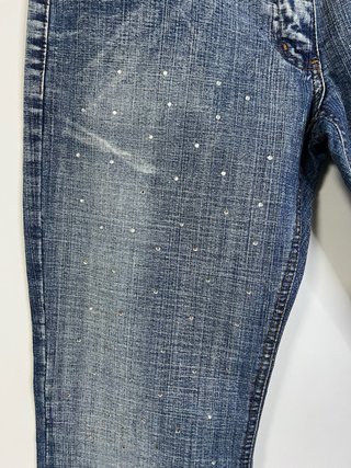 Dolce & Gabbana Jeans L Strass Denim Blu