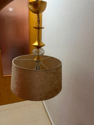Lámpara de techo colgante  pantalla de terciopelo