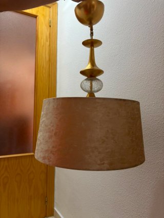 Lámpara de techo colgante  pantalla de terciopelo