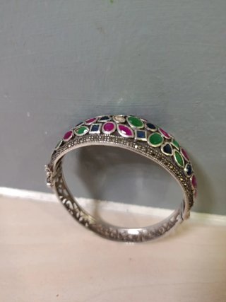 Pulsera artesanal plata Fez multicolor