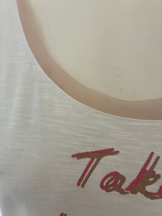 Camiseta blanca con mensaje Take time