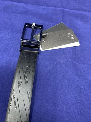 Cintura Armani Exchange Uomo Pelle Nera