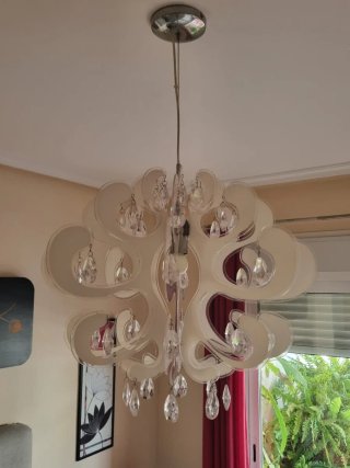 Lámpara Vintage Metacrilato y Cristal