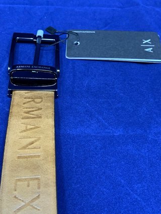 Cintura Armani Exchange Uomo Pelle Marrone/Nero
