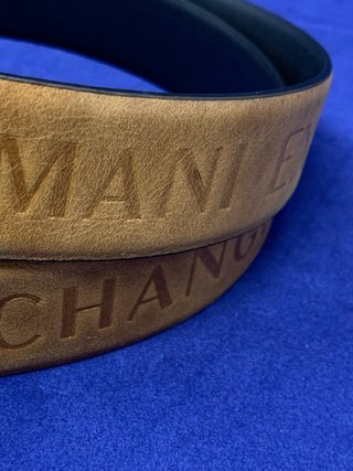 Cintura Armani Exchange Uomo Pelle Marrone/Nero