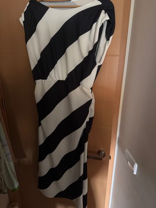 Vestido mujer rayas blanco y negro