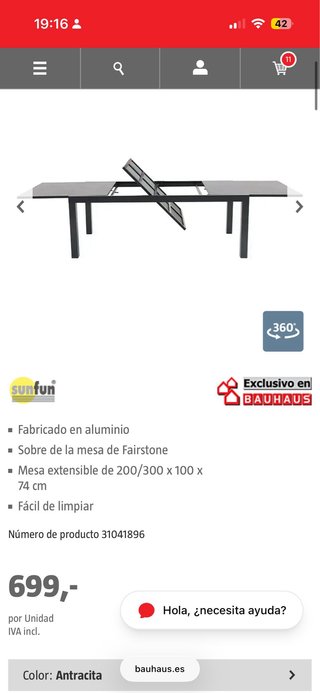 Mesa y Sillas de jardín Sunfun Maja
