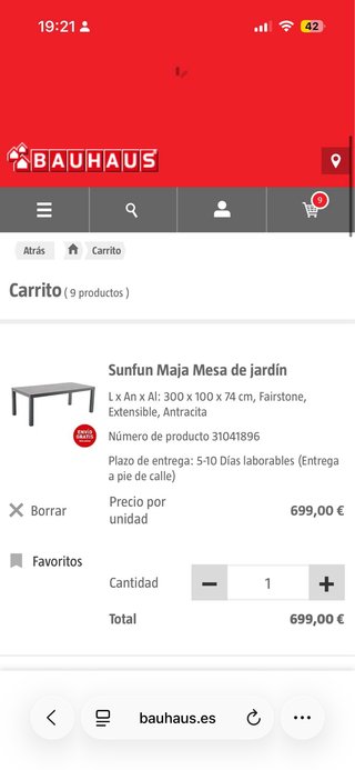 Mesa y Sillas de jardín Sunfun Maja