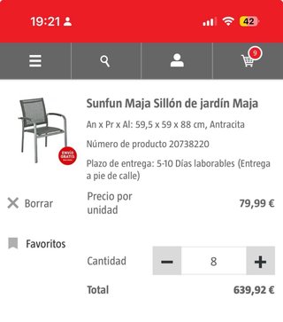 Mesa y Sillas de jardín Sunfun Maja