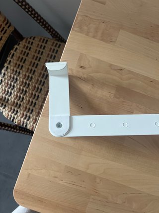 Perchero de puerta metálico blanco