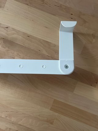 Perchero de puerta metálico blanco