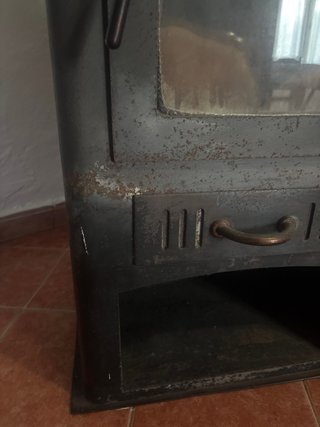 Estufa de leña hierro con cristal