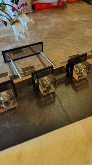 Lámpara de techo moderna cristal y metal