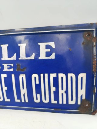 CHAPA ESMALTADA "CALLE DE ANDRES DE LA CUERDA"