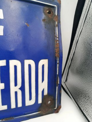 CHAPA ESMALTADA "CALLE DE ANDRES DE LA CUERDA"