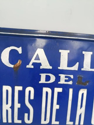 CHAPA ESMALTADA "CALLE DE ANDRES DE LA CUERDA"