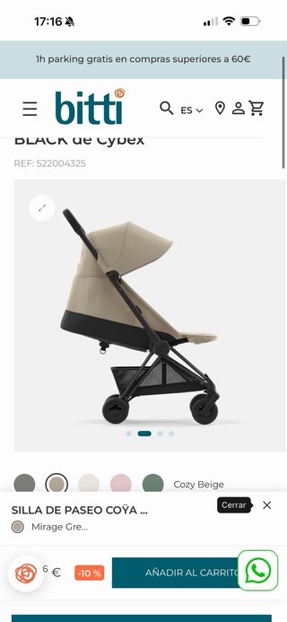 Silla de paseo Coya - Mirage Grey  Marca CYBEX