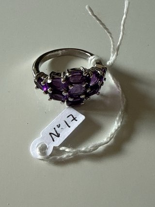 Conjunto Plata 925: Anillo y Pulsera Amatista