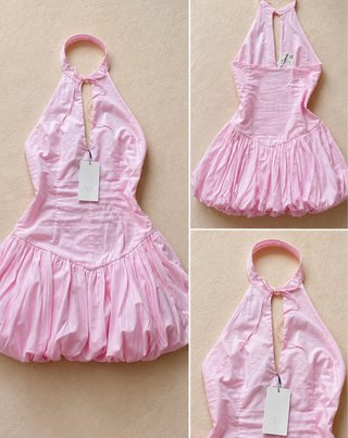 Vestido Zara rosa halter