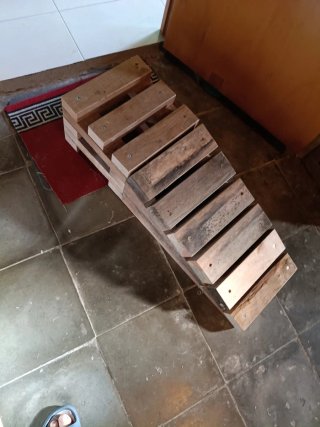 Rampa de madera artesanal