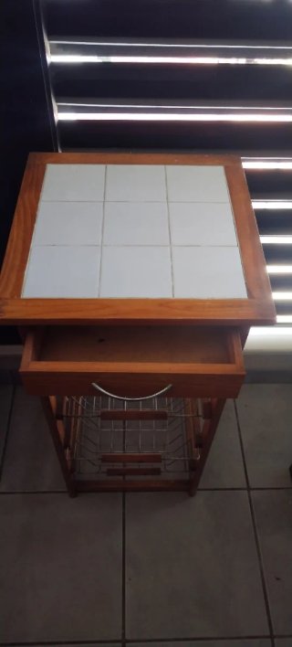 Carrito verdulero cocina madera y metal