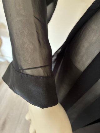 Salto de cama negro transparente talla única